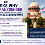 HC Asks Why Transgender Amendment Provisions Should Not Be Repealed