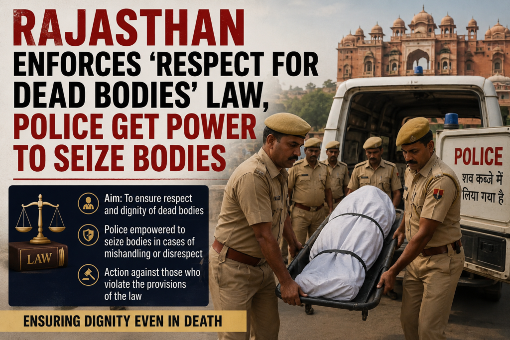 “Rajasthan Enforces ‘Respect for Dead Bodies’ Law, Police Get Power to Seize Bodies”