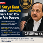 CJI Surya Kant Clarifies ‘Cockroach’ Remark Amid Row Over Fake Degrees