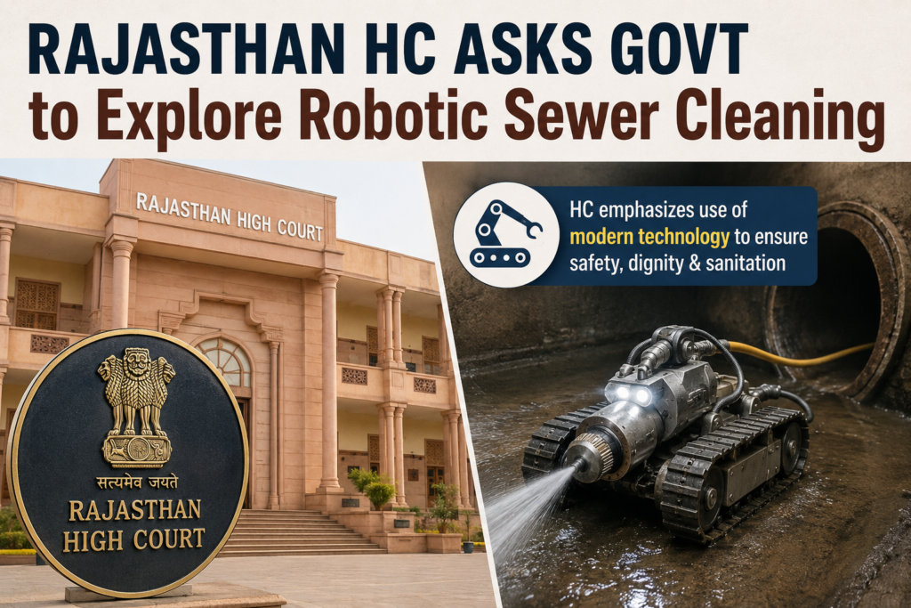 “Rajasthan HC Asks Govt to Explore Robotic Sewer Cleaning”