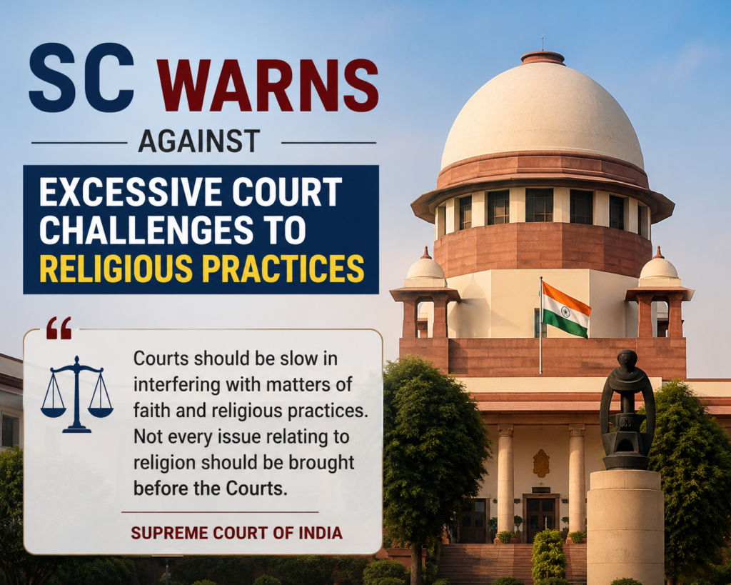 SC Warns Against Excessive Court Challenges to Religious Practices