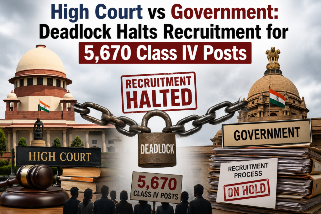 High Court vs Government: Deadlock Halts Recruitment for 5,670 Class IV Posts