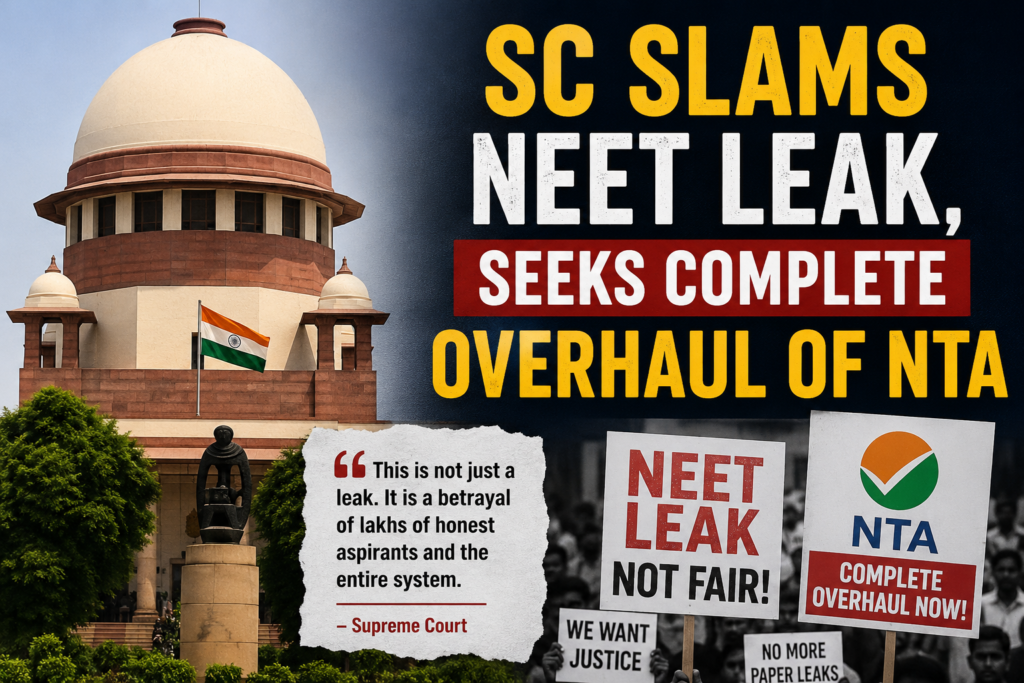 SC Slams NEET Leak, Seeks Complete Overhaul of NTA