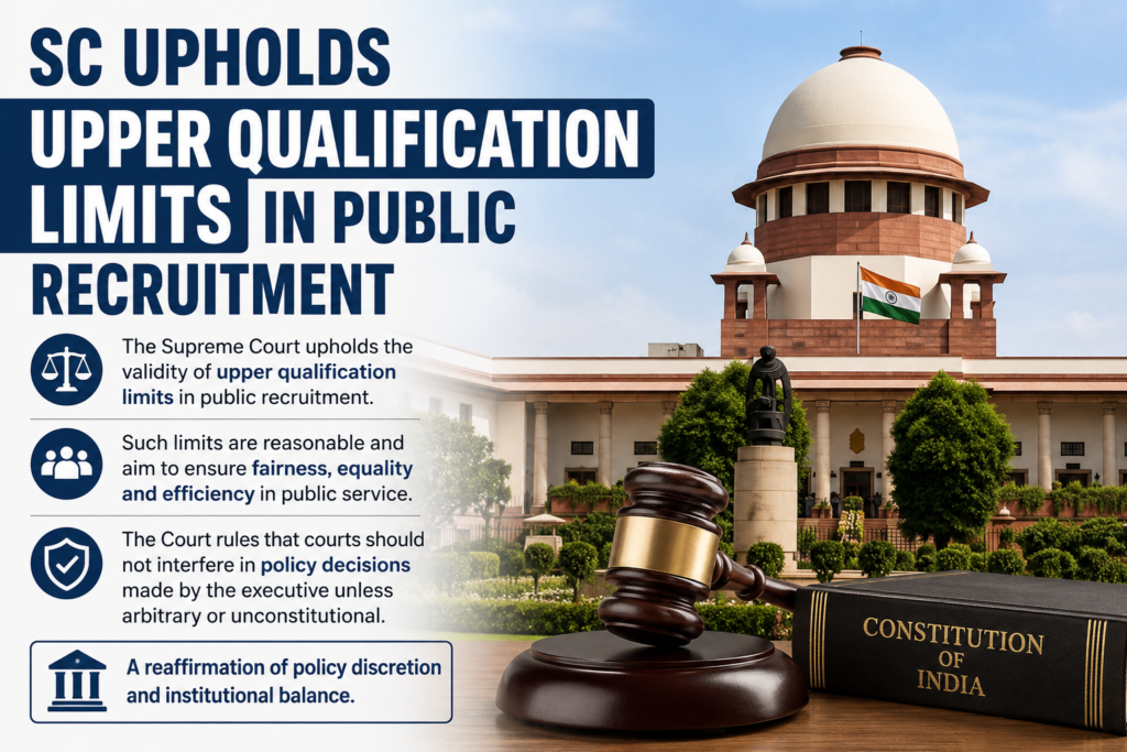 SC Upholds Upper Qualification Limits in Public Recruitment