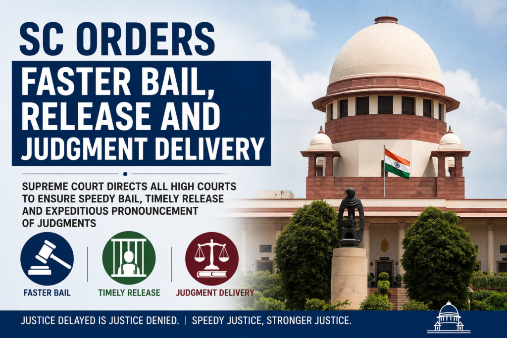 SC Orders Faster Bail, Release and Judgment Delivery