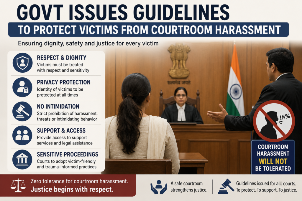 Govt Issues Guidelines to Protect Victims from Courtroom Harassment