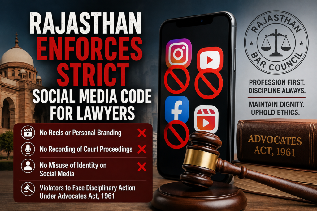 Rajasthan Enforces Strict Social Media Code for Lawyers